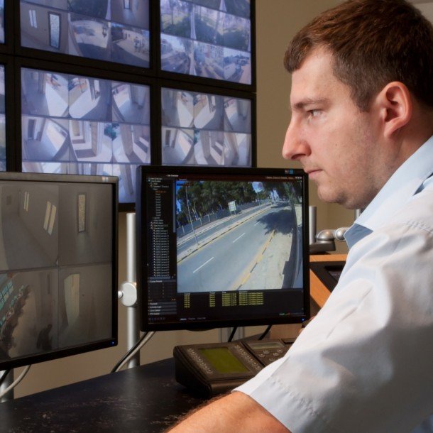 24 hour monitoring of CCTV and security cameras.